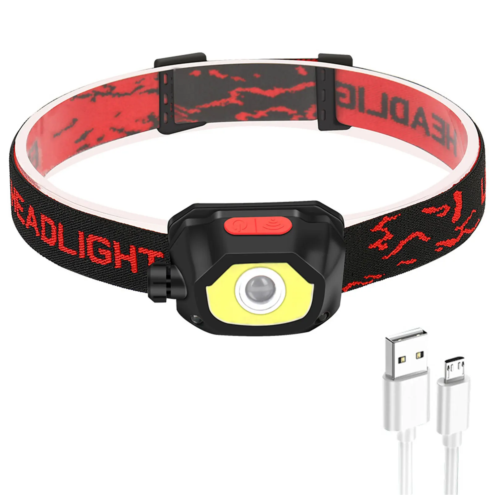 

Outdoor LED Headlamp Rechargeable Jogging Head Torch USB Rechargeable Waterproof Running Light For Sport Camping Accessories