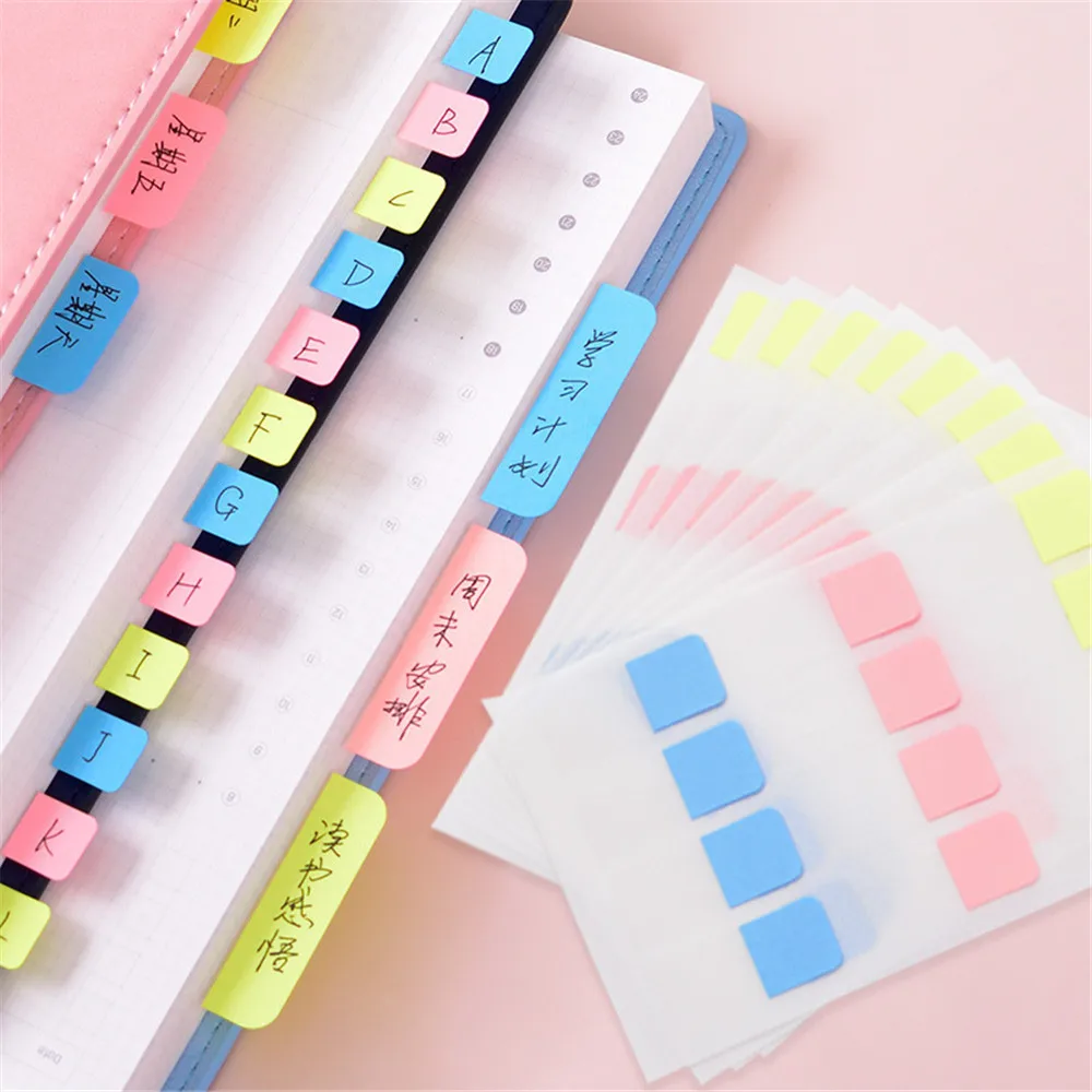 

8/10sheets Index Label Sticker Self Adhesive Categorized Sticky Notes Bookmarks Kawaii Stationery School Office Supplies