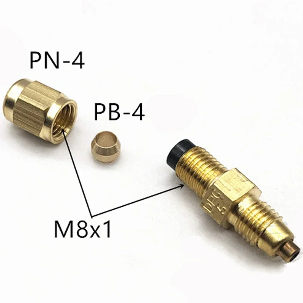 Трубка M8x1mmx 4 мм AJB/DPC-0/1/2/3/4/5 Латунный односторонний обратный измерительный клапан Резистивный пропорциональный распределитель Наконечник Смазочное масло