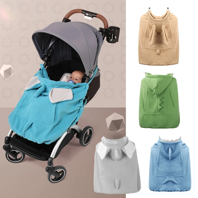 HUYU Baby Carrier Cover Hooded Stretchy Cloak Multifunctional Windproof Newborn Thicken Warm Stroller Cover