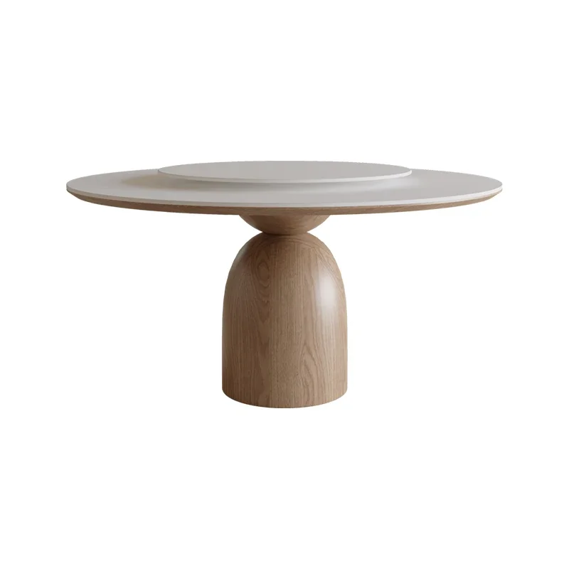 Круглый обеденный стол из каменной плиты современный простой легкий роскошный