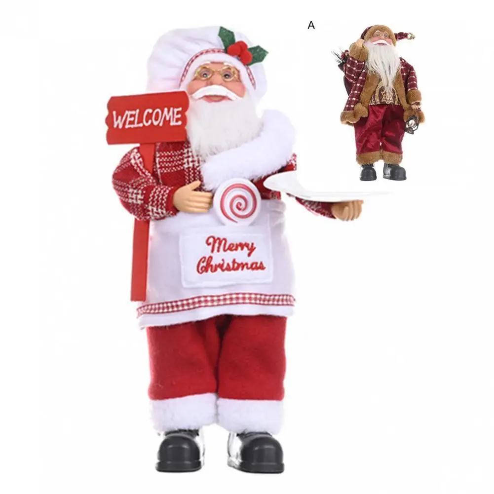 

Santa Figurines Decorative Standing Christmas Standing Santa Figure Decorations Santa Claus Doll Christmas Ornament