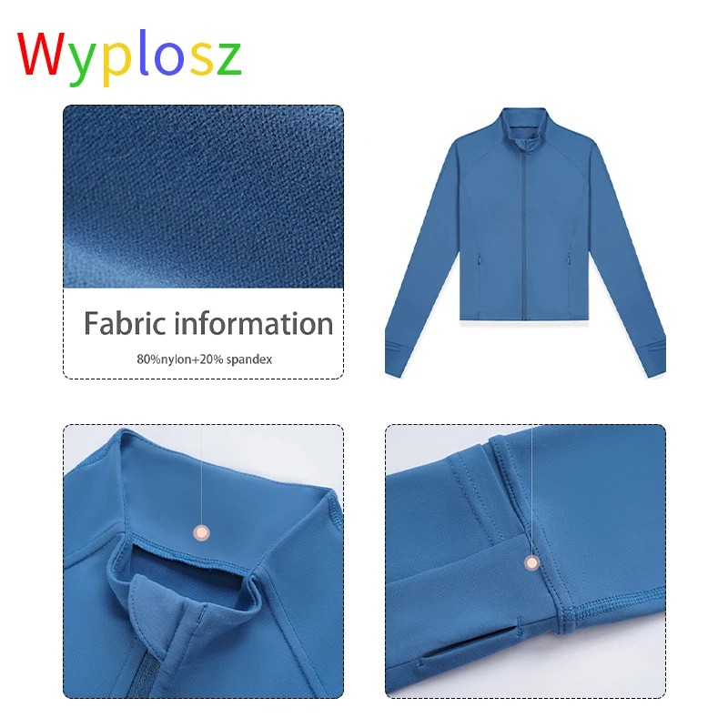 Wyplosz Yoga Jacket Zipper Sports Top Activewear Comfortable Big Women Fitness High-neck Workout Underwear Sportswear Winter