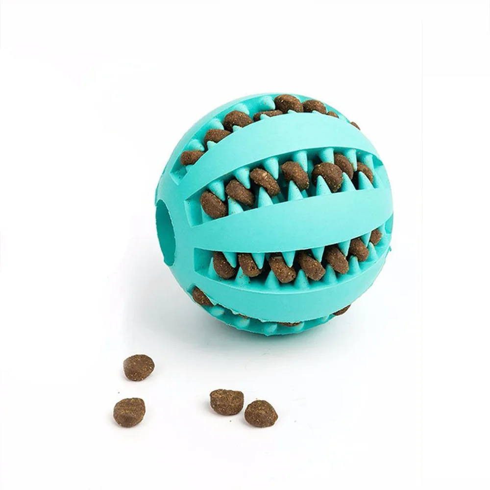

7cm Natural Rubber Ball Cat Puppy Chew Toy Watermelon Ball Mint Favor Food Dispenser Ball Bite-Resistant Clean Teeth Pet Toys