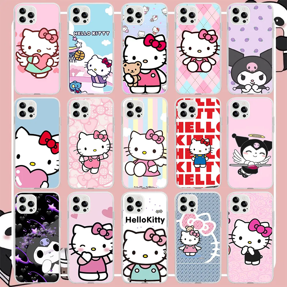 SK-41 Kuromi Hello Kitty Силиконовый чехол для VIVO Y35 Y22S Y16 Y02 Y02S Y01 X80 Y12 V25 Y91 V21 Y21S Y33S Y31 Y51 Pro