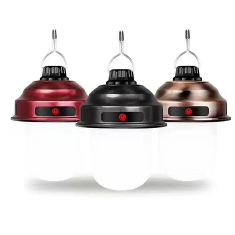 

69HD Hanging Retro Tent Lights LED Camping Lantern Rechargeable Mini Flashlight