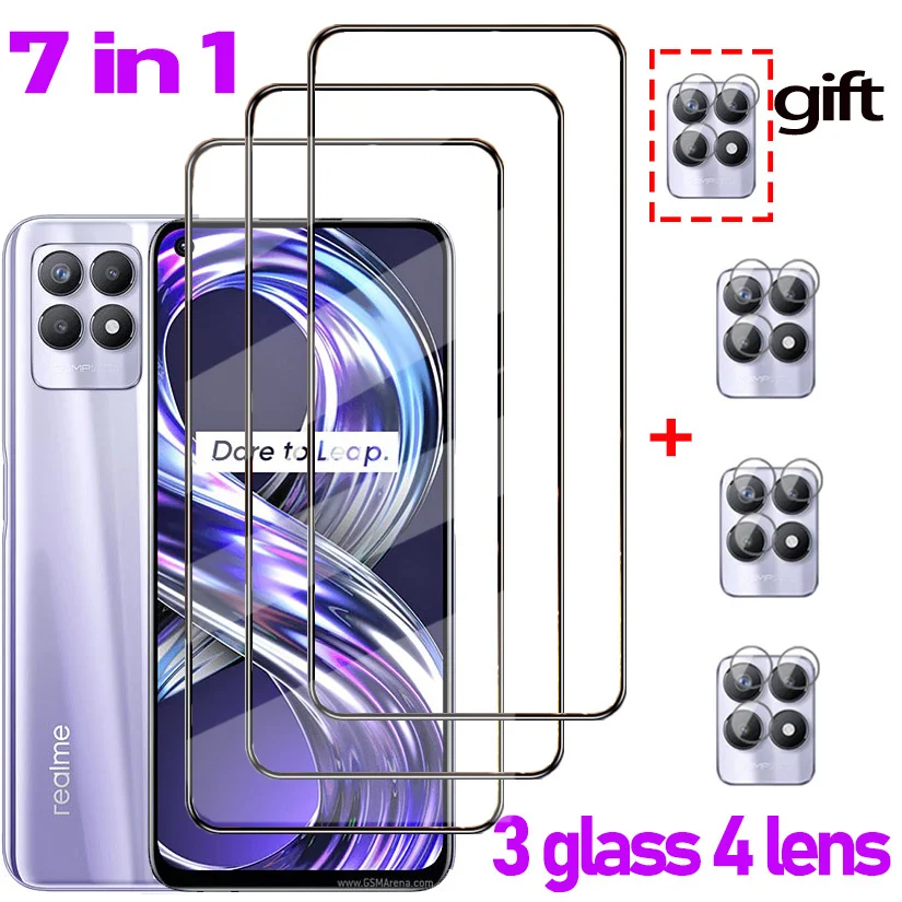 

1~7Pcs,Glass For Realme 8i Tempered Glass Realme 10 8 7 9 Pro Plus Screen Protector Realme GT Neo 2 3 2T 3T GT 2 Pro Smartphone High Clarity Film Camera Lens Realme8i Water Proof Glasses Realmi 8 i 8Pro Glass