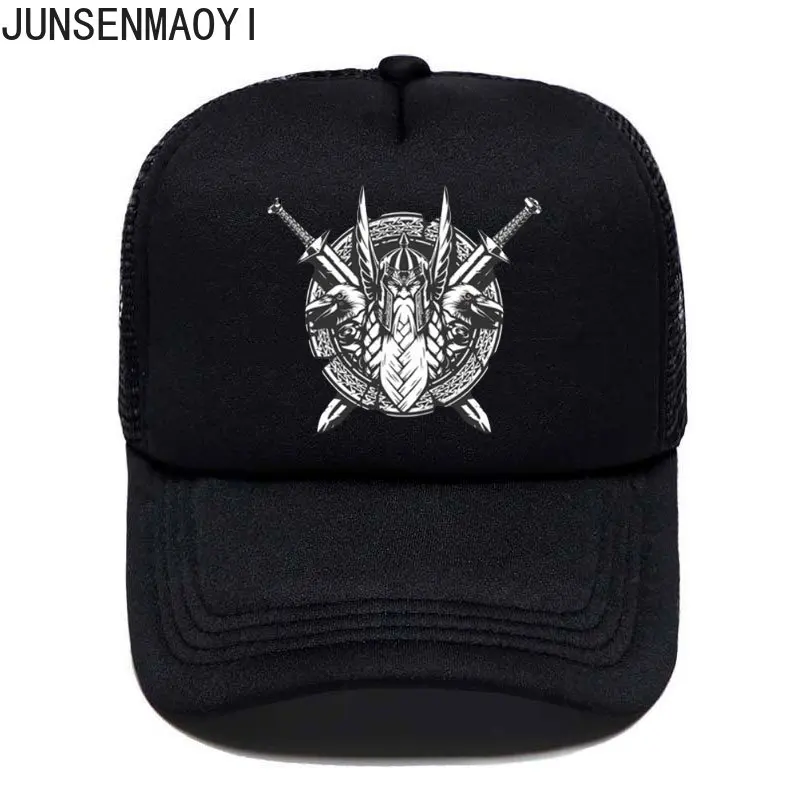 

Кепка унисекс для отдыха на природе, бейсболка с легендой викингов Одина, отца, регулируемая, летняя