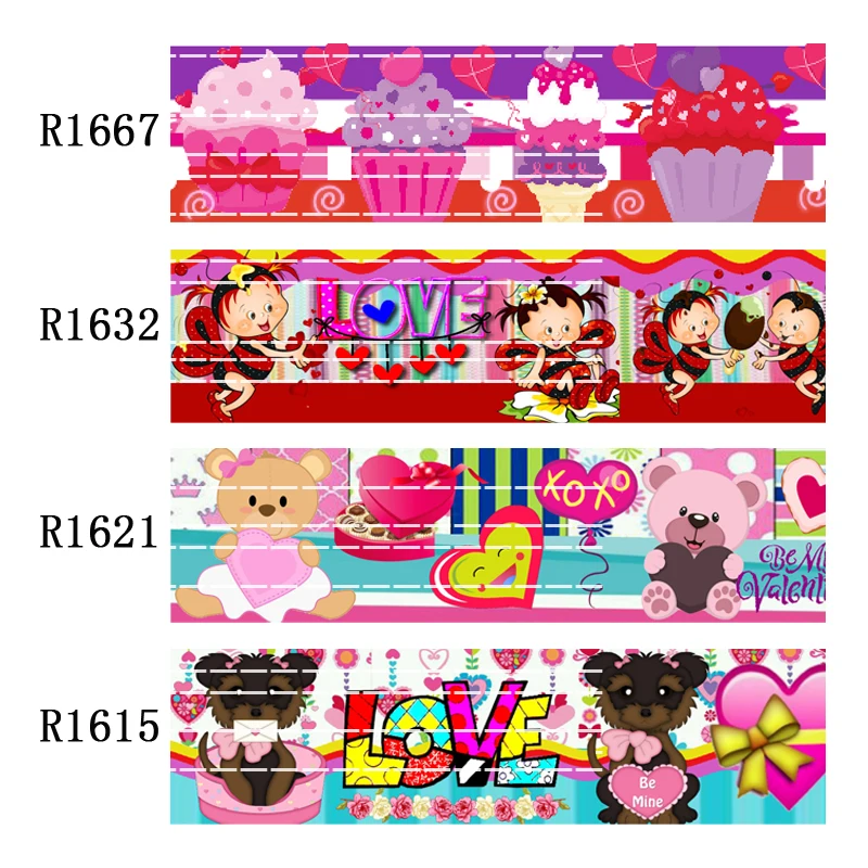 Корсажная лента с принтом, 50 ярдов, 7/8 дюймов, 1 дюйм, 1,5 дюйма, 2 дюйма, 3 дюйма, ремесленный материал R1615