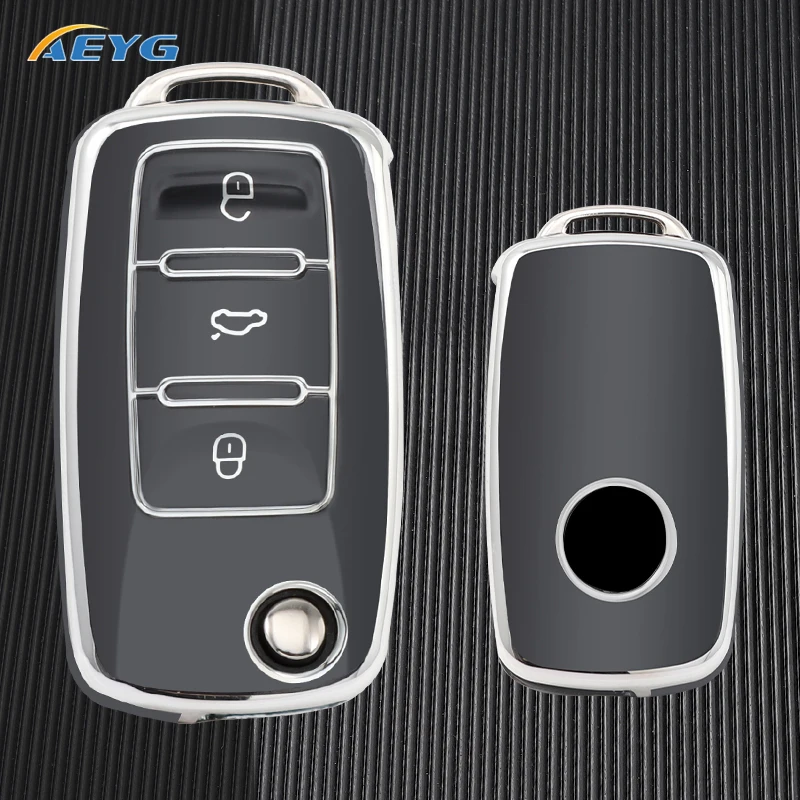 

TPU Car Key Case Cover For Volkswagen VW Polo Bora Golf Passat B5 B6 B7 Tiguan Jeeta Beetle Skoda Octavia Seat Leon Altea Ibiza