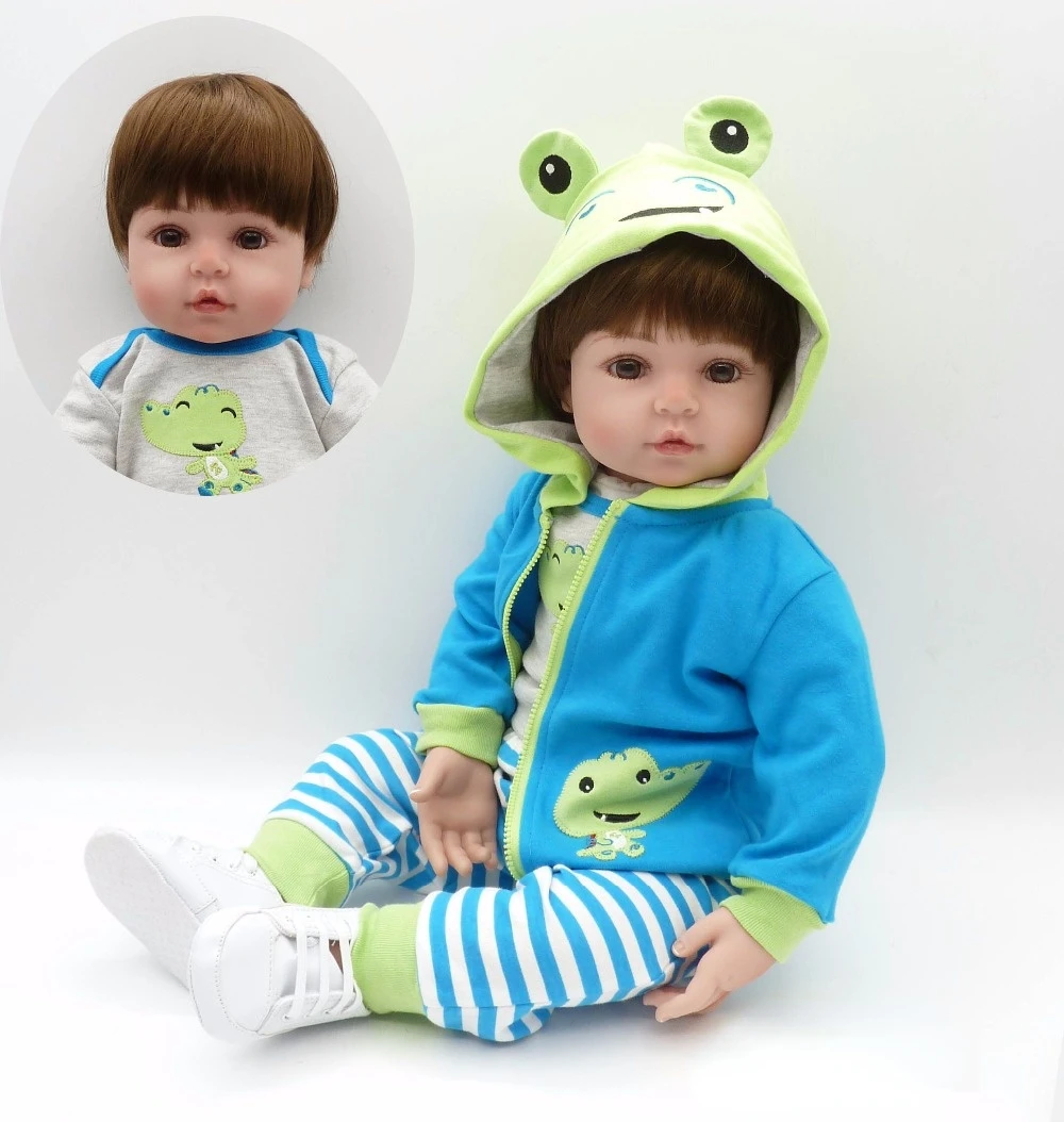 

47CM Silicone Reborn Super Baby Lifelike Toddler Baby Bonecas Kid Doll Bebes Reborn Brinquedos Reborn Toys For Kids Gifts