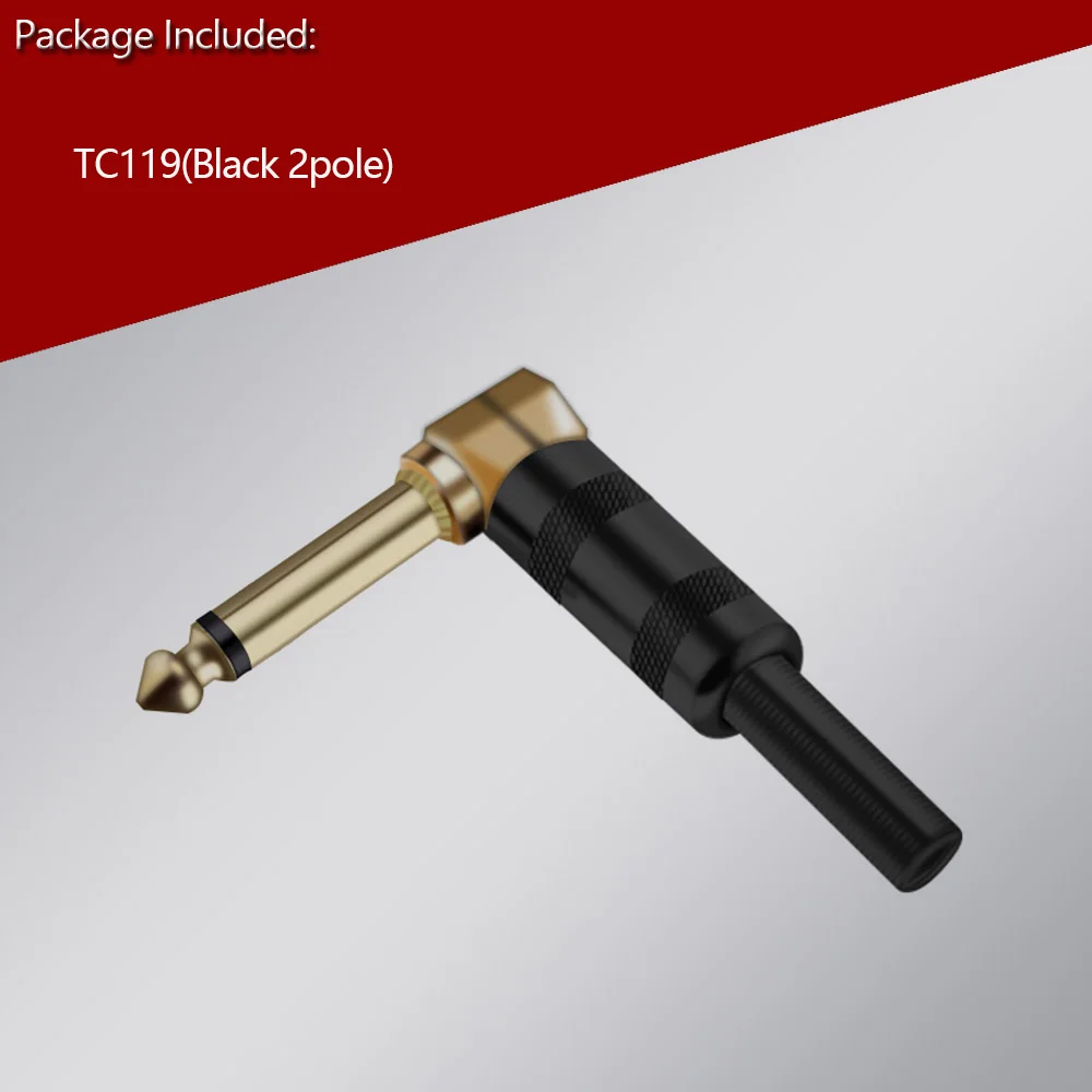 

2шт 6,35 мм Моно/Стерео 1/4 " Прямоугольные штекеры 6 углов с пружинным штекерным разъемом для педали электрогитары