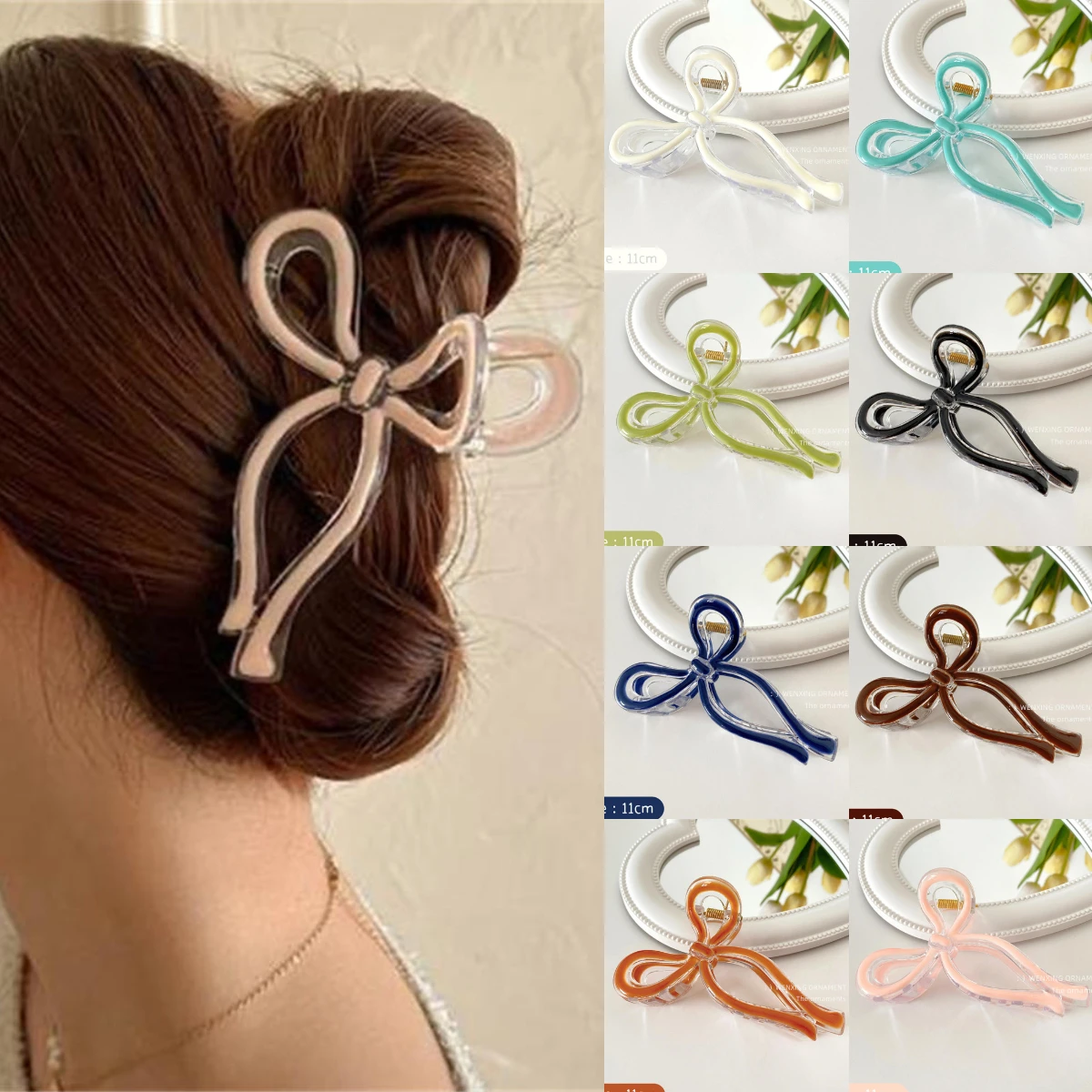 

Elegant Female Hair Claw Acrylic Shark Clip Women Girls Fashion Hair Clip Hairpin