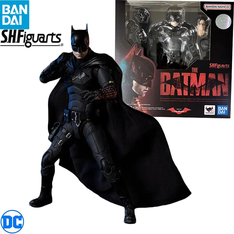 In Stock BANDAI S.H.Figuarts DC The Batman 155MM SHF Action Figures Collection Anime 2022 Robert Pattinson The Batman Model Toy