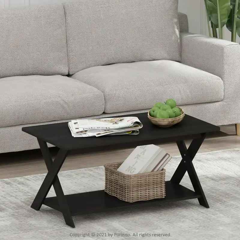

Criss-Crossed Coffee Table, Espresso