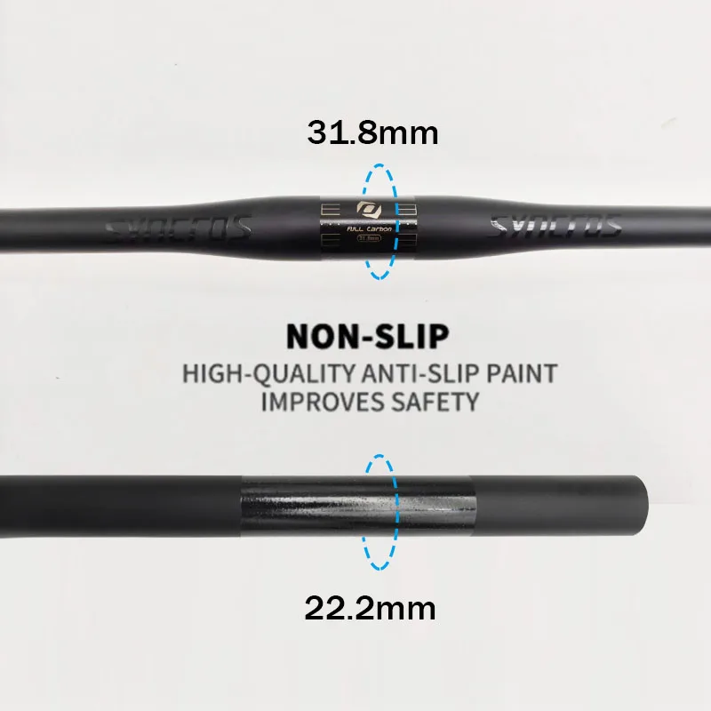 Фото Руль SyncrosMatte Full Carbon MTB, 31.8 мм, прямой/свитч-образный, 600-780 мм, запчасть для модернизации велосипеда №2