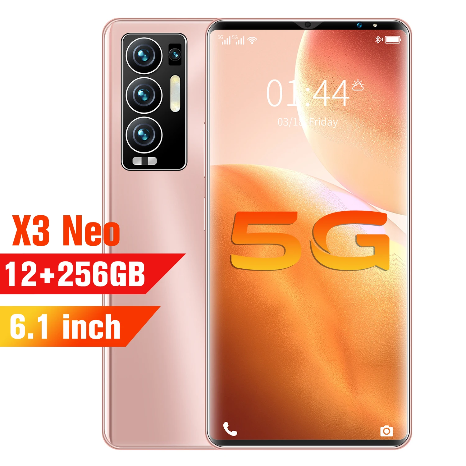 

Global Version X3 NEO 6.1 Inch 256GB/512GB Face Fingerprint ID 32+64MP Android 11 Smart Phone 10 Core MTK6889+ 6000mAh Cellphone