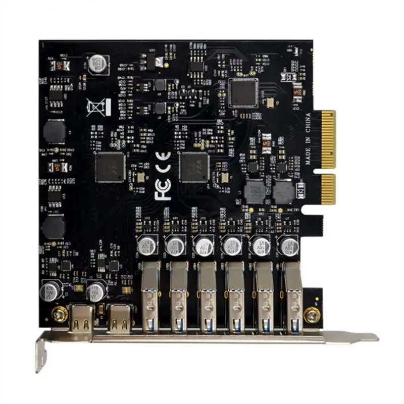 ASM3142 10 Гбит/с USB3.1 Gen 2 Type A + C Плата расширения PCI Express контроллер |