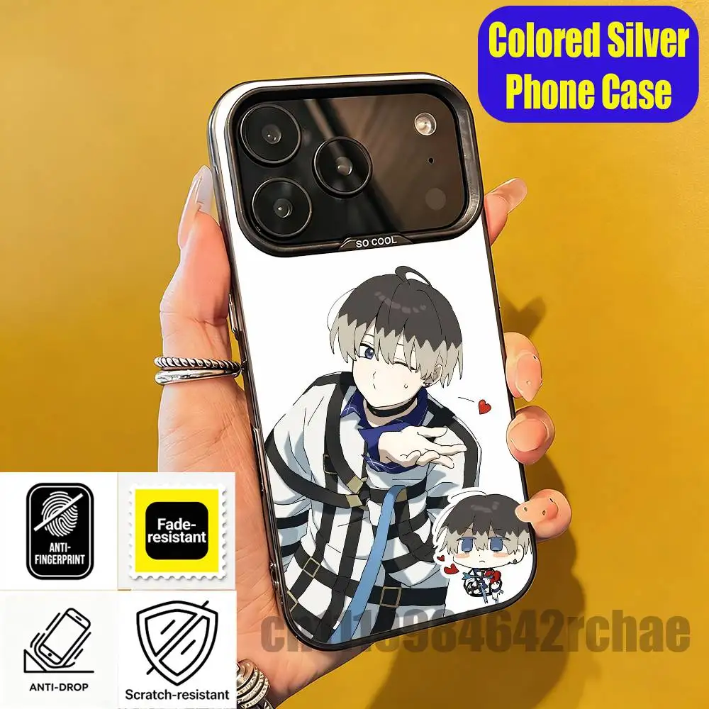 Фото Чехол для телефона Kayano Mikoto M-MILGRAM для iPhone 14 16 12 15 13 17 11 E Pro Max Plus Air Mini, серо-серебристый корпус. №5