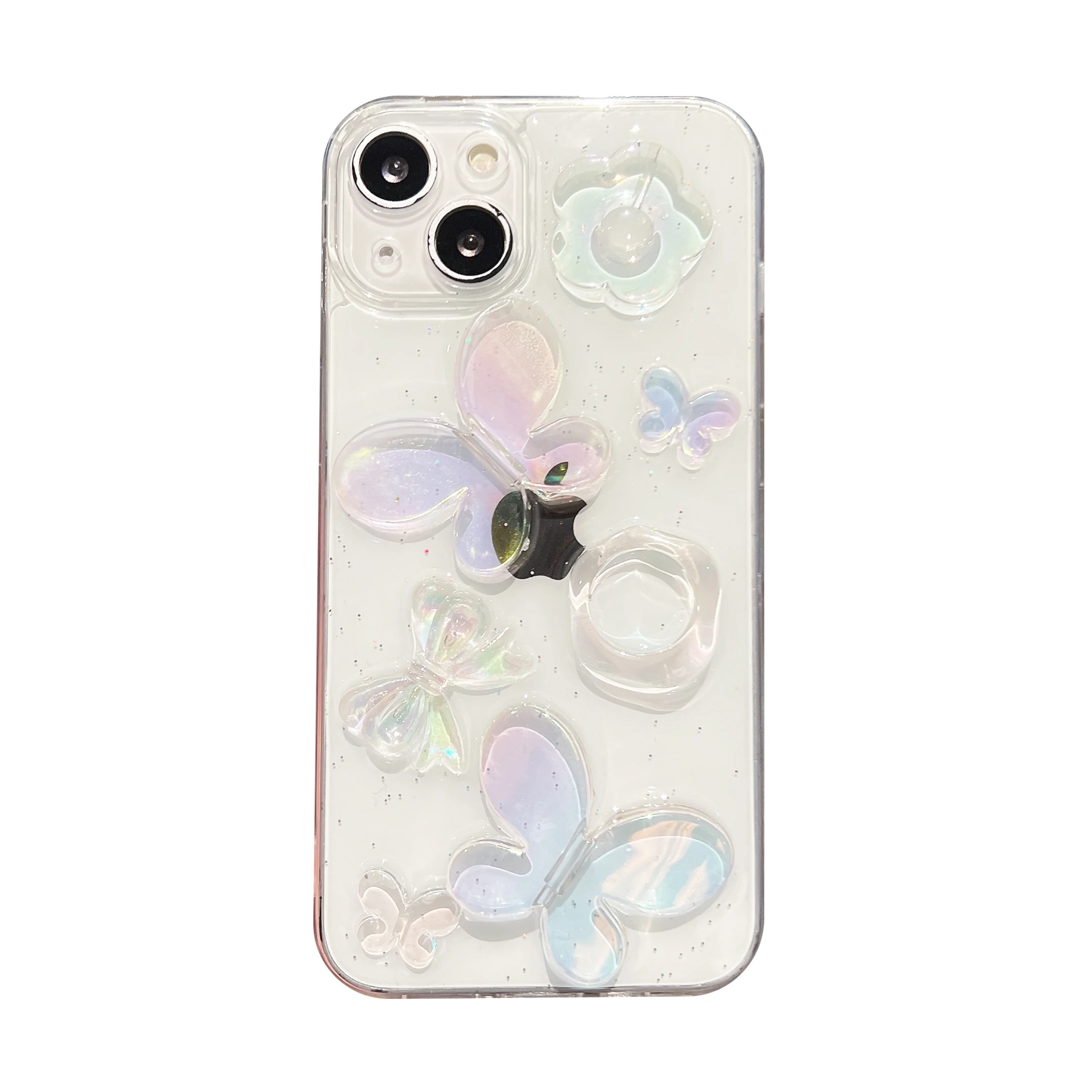 Чехол Dreamy Crystal Laser Butterfly TPU для iPhone 13 Pro Max задняя крышка телефона 12 11 X XS XR 8 7 Plus SE 2020 Capa