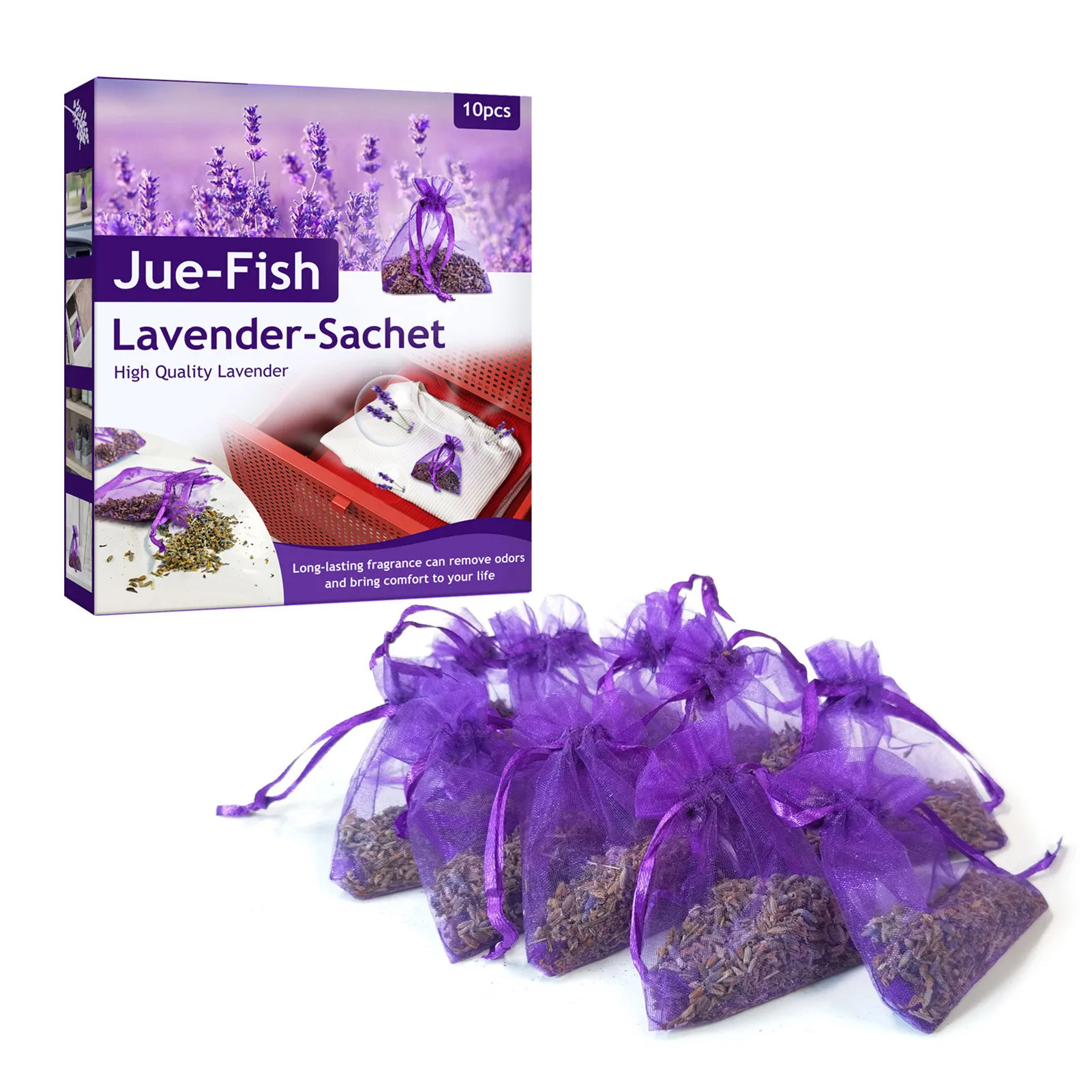 

Lavender Sachet 10pcs Home Fragrance Sachets Dried Lavender Packets For Drawers & Closets Deodorizers Fresh Scents For Home