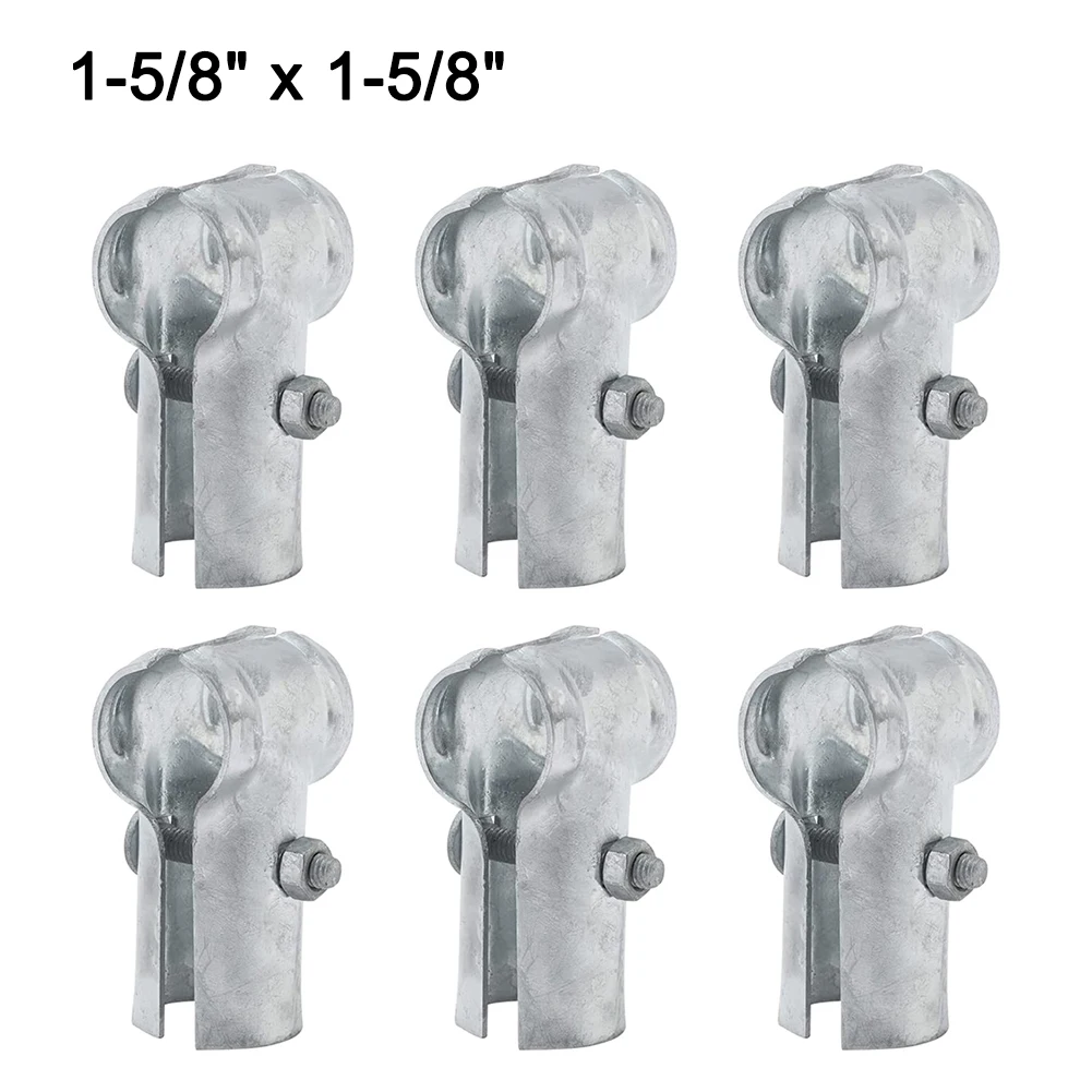 

6pcs End Rail Clamps Chain Link Fence T Clamps Galvanized Steel End Rail Home Hardware 1-3/8Inch 1-5/8Inch