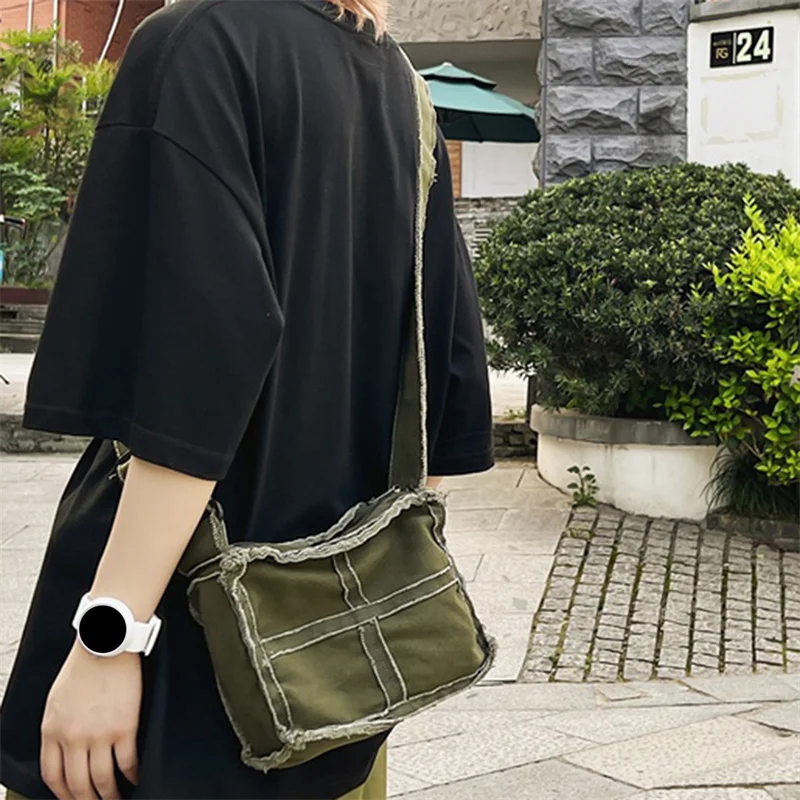 

Женская маленькая Холщовая Сумка через плечо, плотный тканевый маленький мессенджер в стиле ретро, винтажные сумки через плечо, милый кошелек на молнии