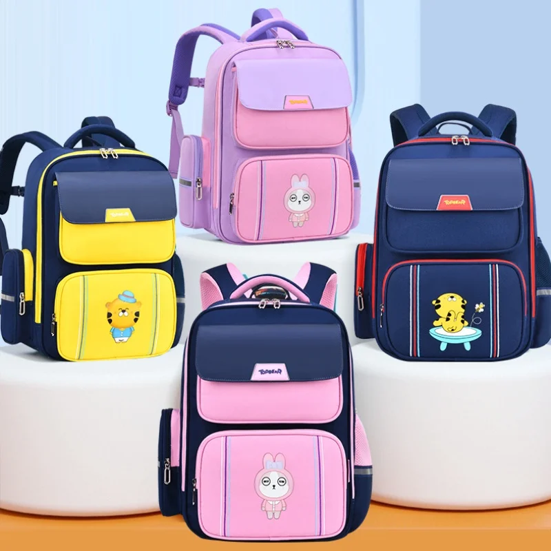 Grade 3-6 Panelled Children Rabbit Animal Cartoon Backpacks New Primary Girl Boy Students Fashion Large Capacity Schoolbags Hot