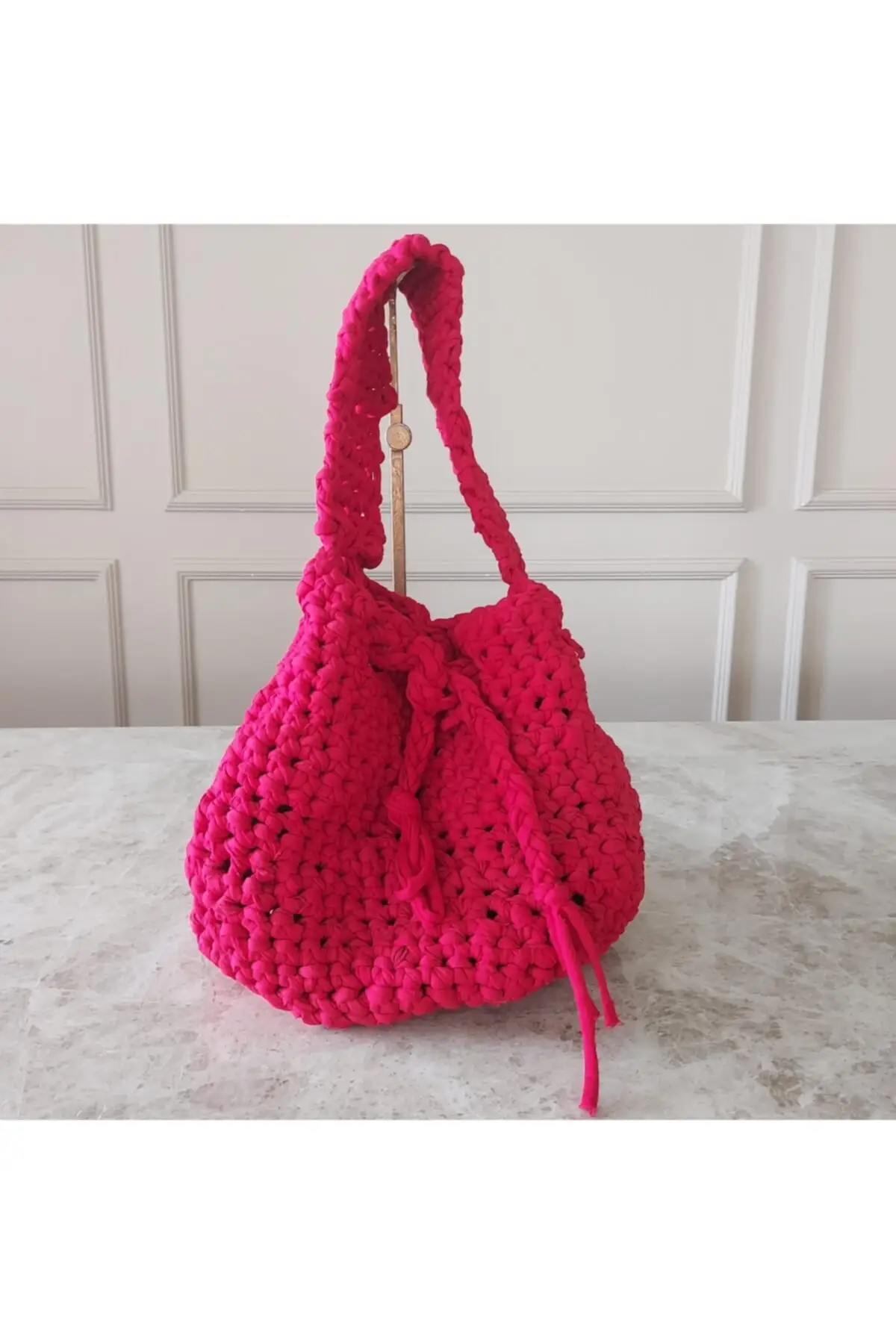 Женская сумка из чесаного трикотажа ручная работа