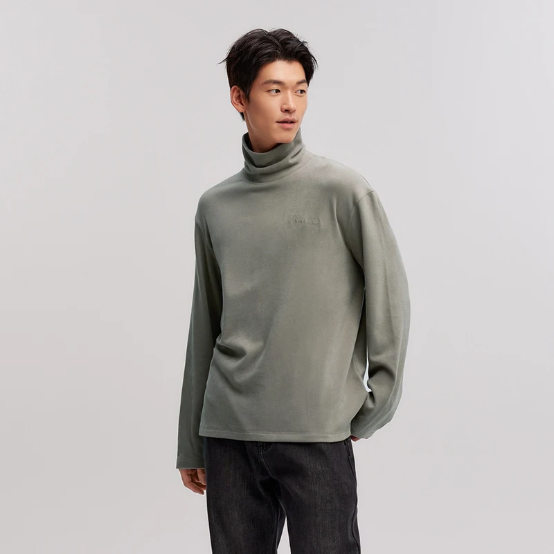 Фото Футболка Semir с длинным рукавом, мужская футболка с подогревом и сохраняющая тепло, с высоким воротником, базовый слой Dralon, топ 2024, новинка зимы, сложенный воротник, базовый №4