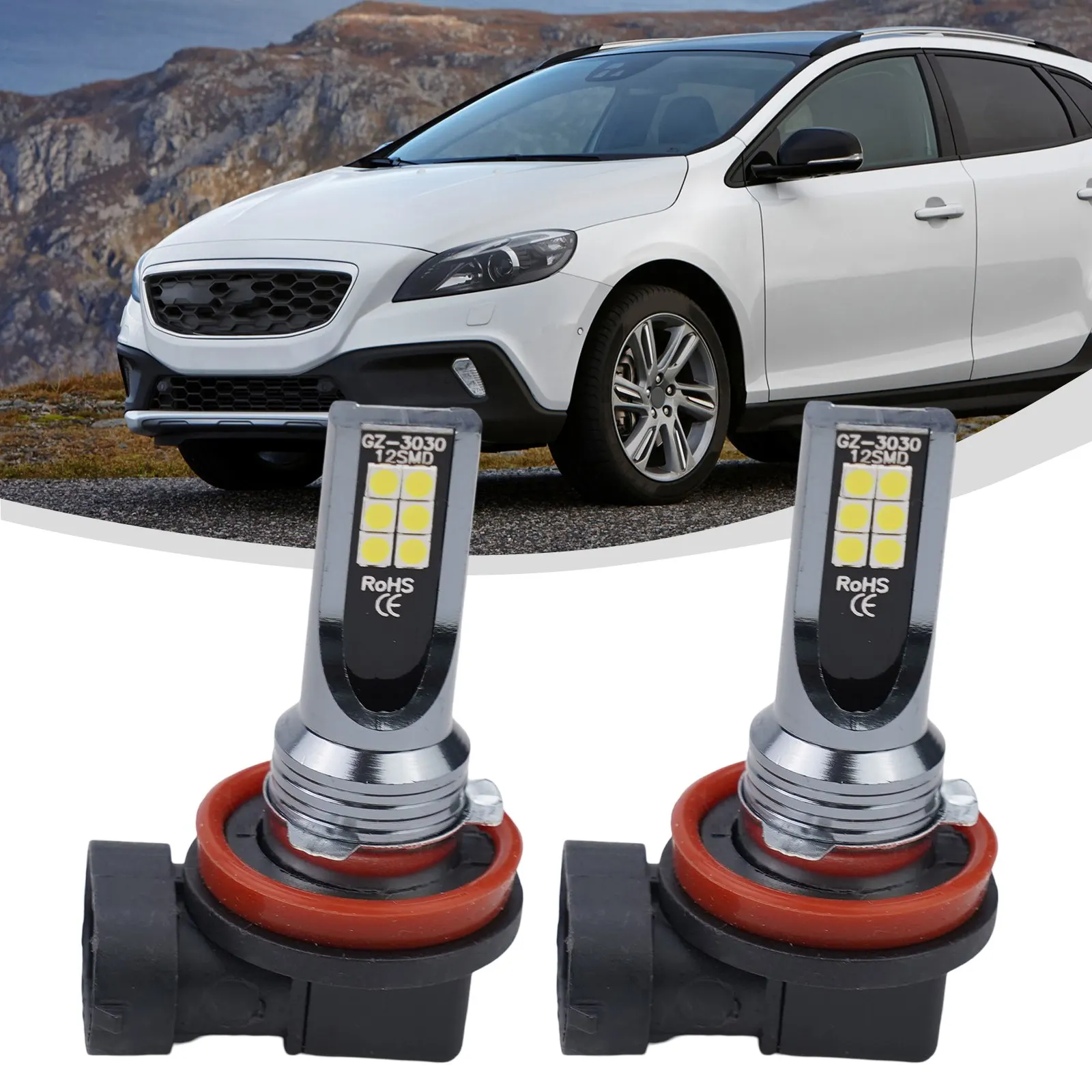 3030 LED H11/H8/H9 H11 Светодиодная фара для вождения DRL Лампа 9005/HB3/H10/9145 9012/HIR2 Совершенно
