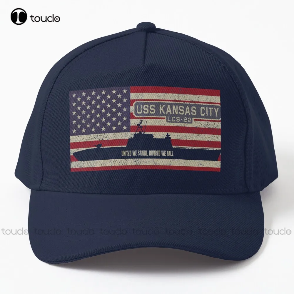 

Uss Kansas City Lcs-22 Independence-Class Littoral Combat Ship Vintage Usa American Flag Gift Baseball Cap Snapback Hats Unisex