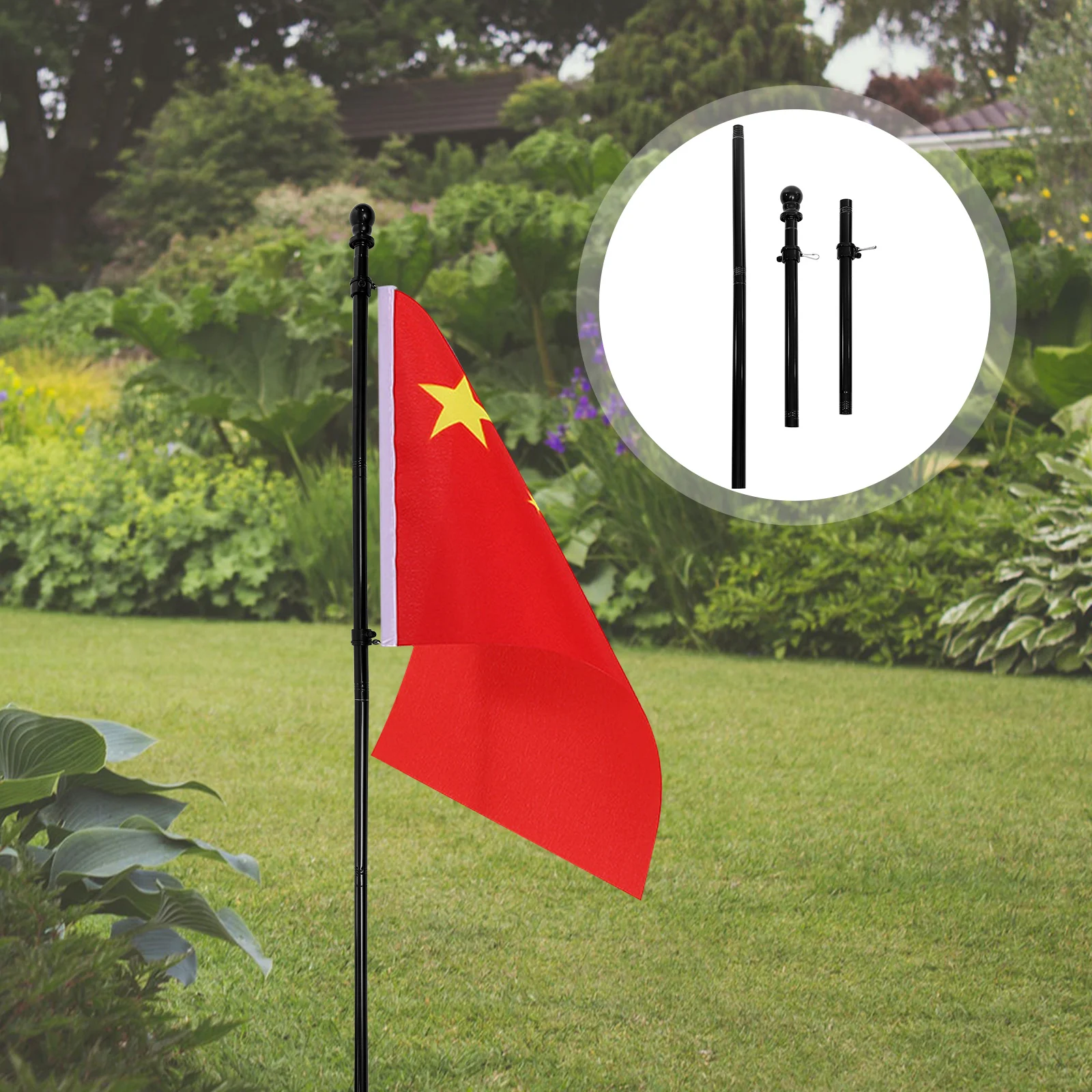 

Flag Pole Flagpole Wall Base Mounting Holder Commercial Bracket Adjustable Finialbrackets Holders House Mount Kit Porch Us