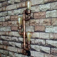 Industrial Iron Pipe lamp for wall lamp loft decor steampunk lamp Industrial Bedroom Living room Bar Dining Room Wall Sconce