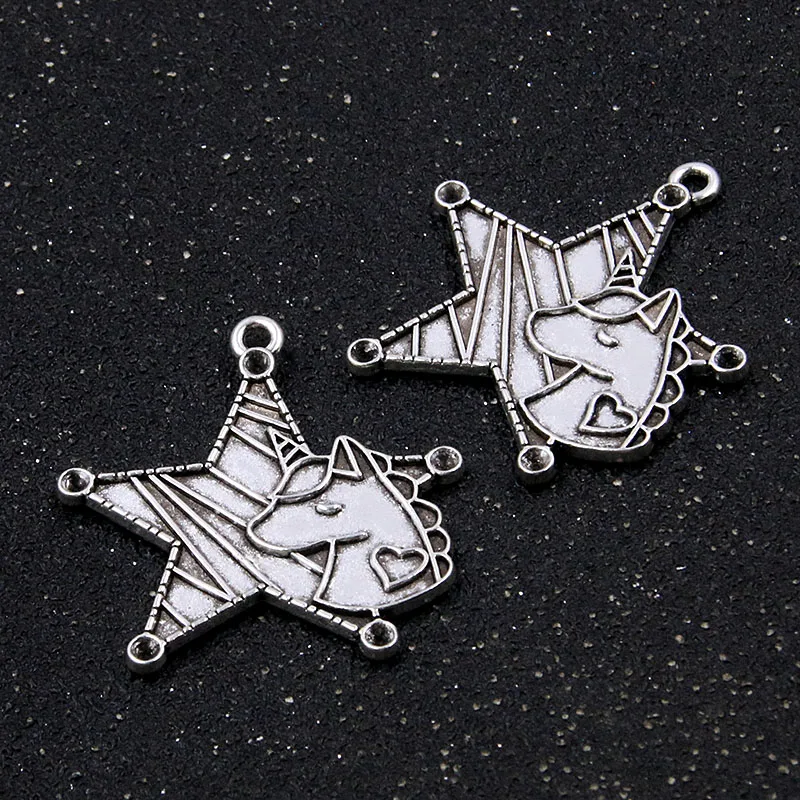 

5 шт., подвески в виде лошади, 34 х36 мм