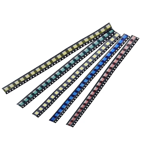 TZT 100 шт. 5050 SMD светодиодные диоды комплект 20 шт. каждый из белого, красного, синего, зеленого, желтого цвета для DIY