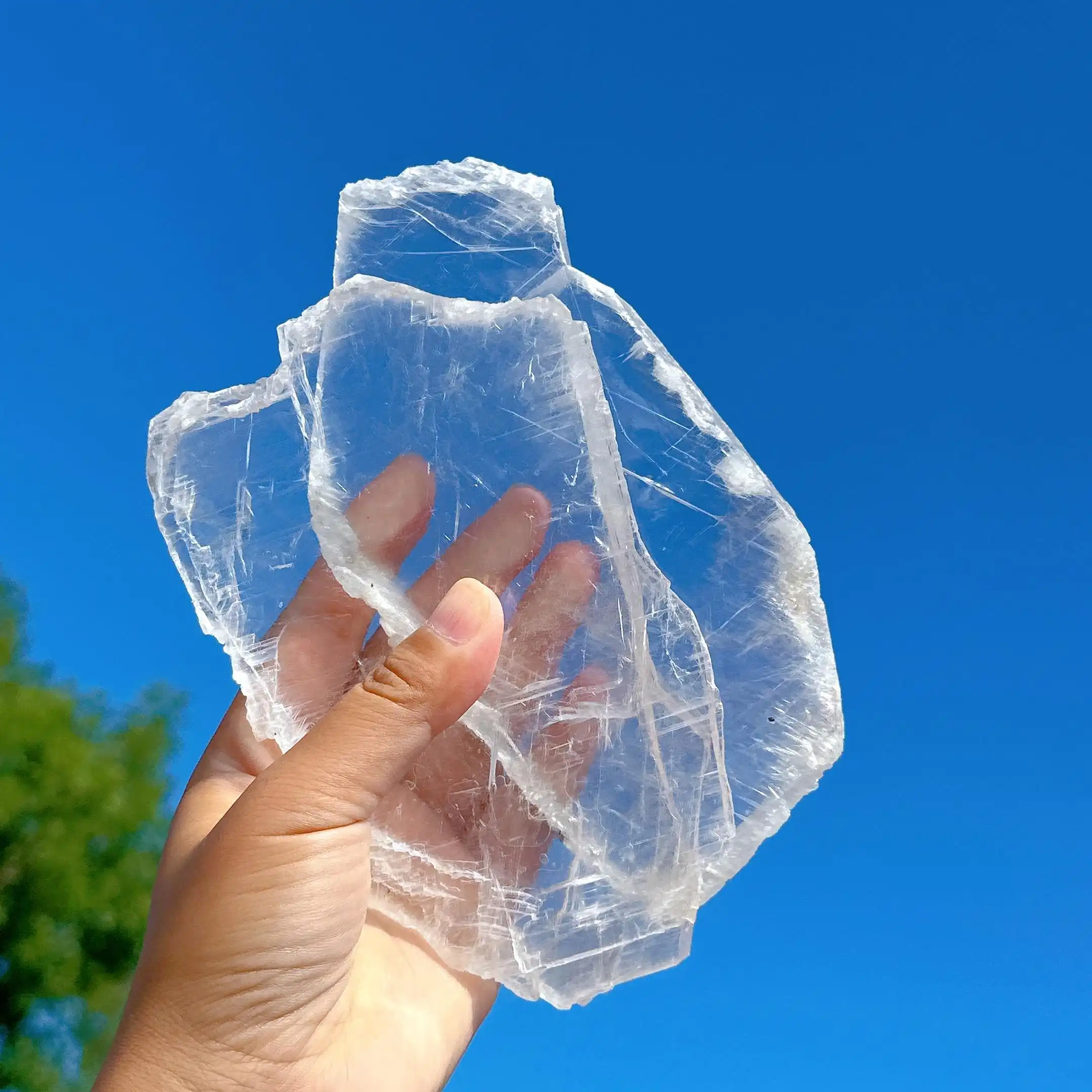 1 шт. прозрачная селенитовая пластина образцы селенитового дисплея кута