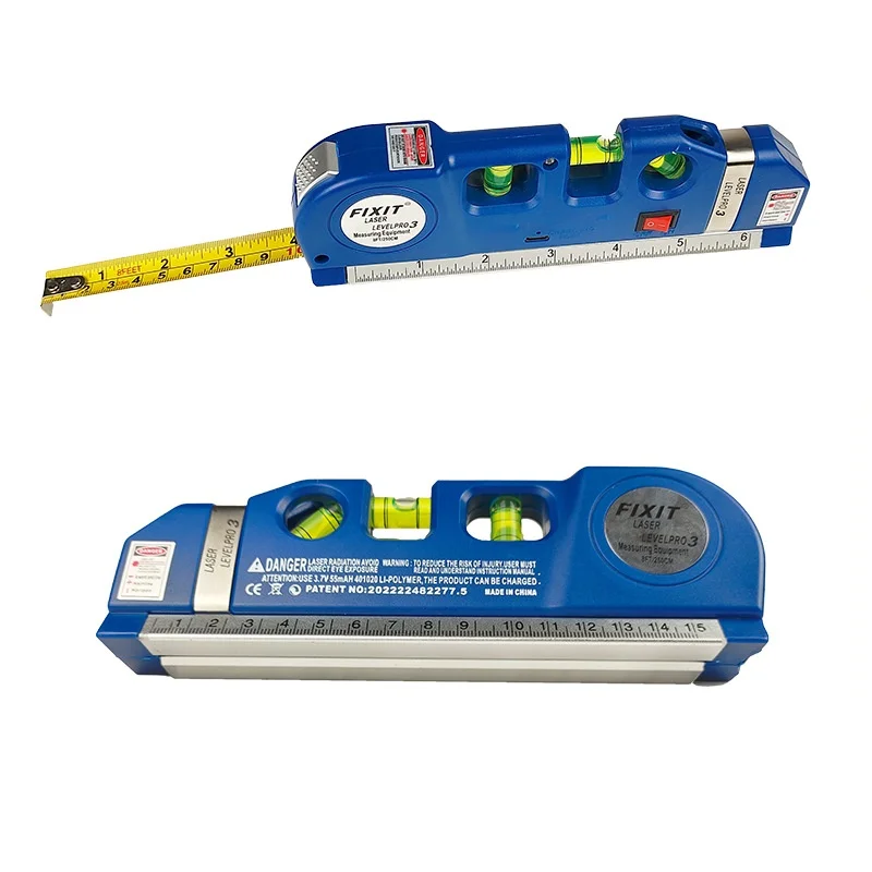 Домашний Многофункциональный высокоточный лазерный нивелир стальная линейка