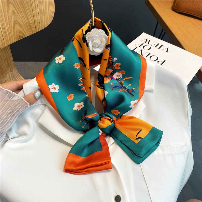 

Luxury Paisley Silk Skinny Scarf Women Design Headbands Neck Tie Scarfs Hair Bands Wrist Bag Wrap Bandana Lady Foulard 2022 New