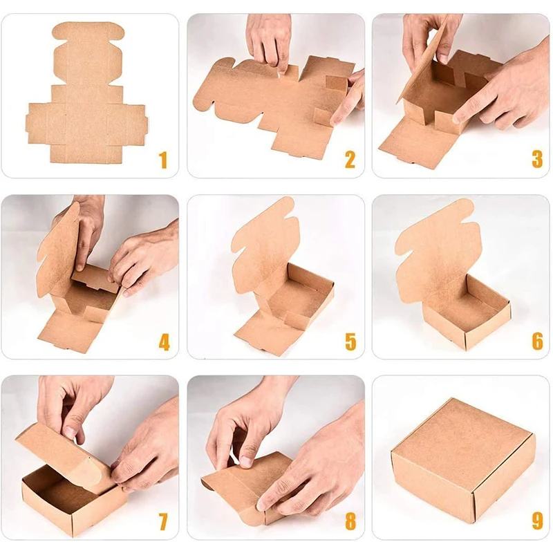 20 шт. маленькая картонная коробка из крафт-бумаги |