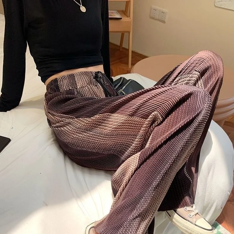 

Tie Dye Wide Boot Pants Woman Baggy Loose Elasticity Leg Width Trousers Casual Vintage Summer Women's Pants 2023 Straight Fluid