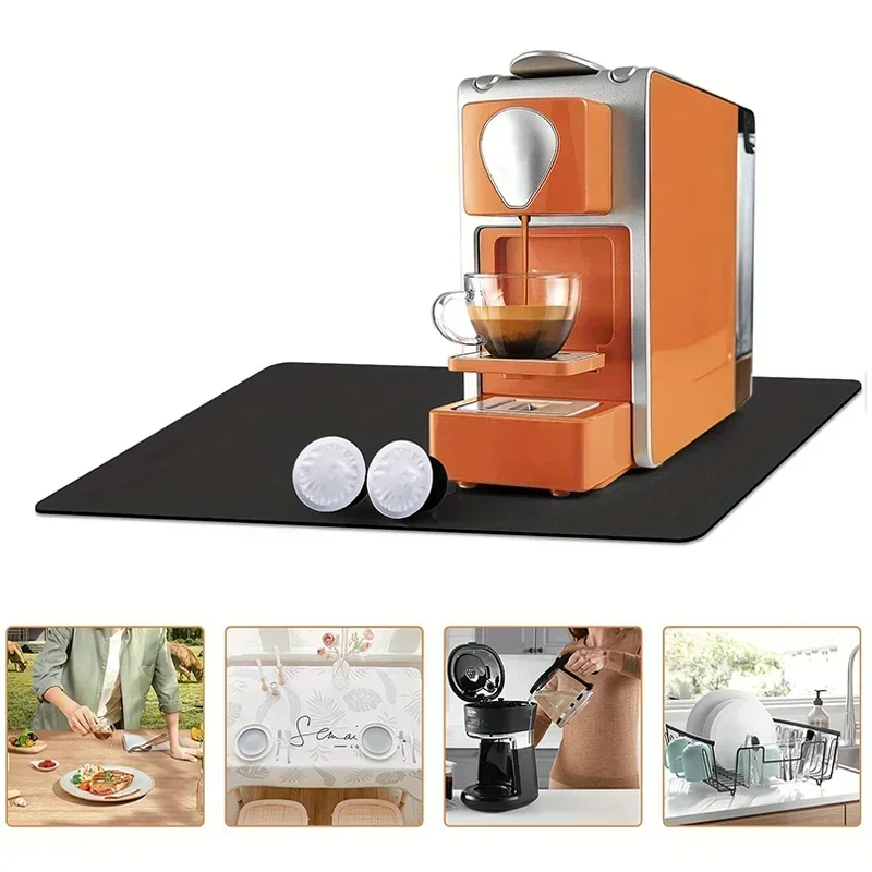 Кухонный счетчик для кофе коврик сушки посуды впитывающий диатом бара эспрессо
