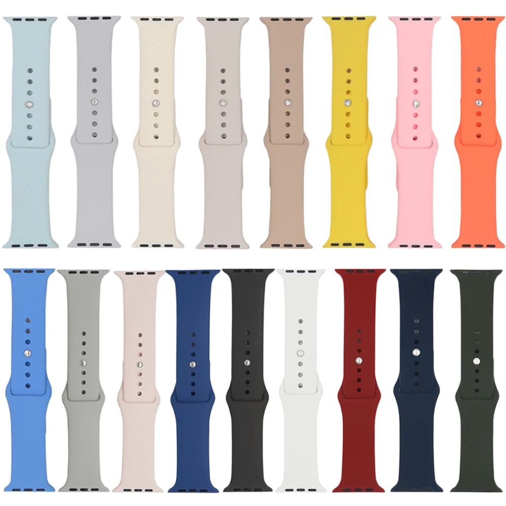 Sport strap for Apple watch band 44mm 45mm 42mm 40mm 41mm 45 mm silicone bracelet correa iwatch series 7 8 SE 6 5 4 3 Ultra 49mm
