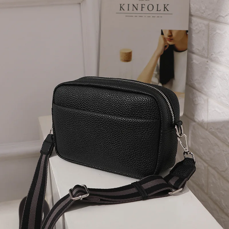 Crossbody Ladies Bags Fashion Women Solid Color PU Leather Messenger Bag Handbag Purse Summer Travel Small Square Bag for Female