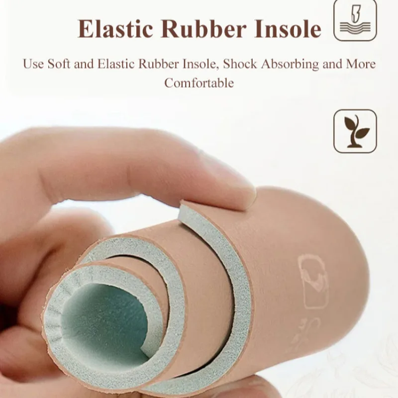 Женские сандалии без шнуровки с мягкой подошвой и плоской