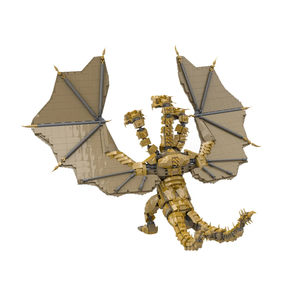 MOC King Ghidorah Монстр строительные блоки 1947 деталей