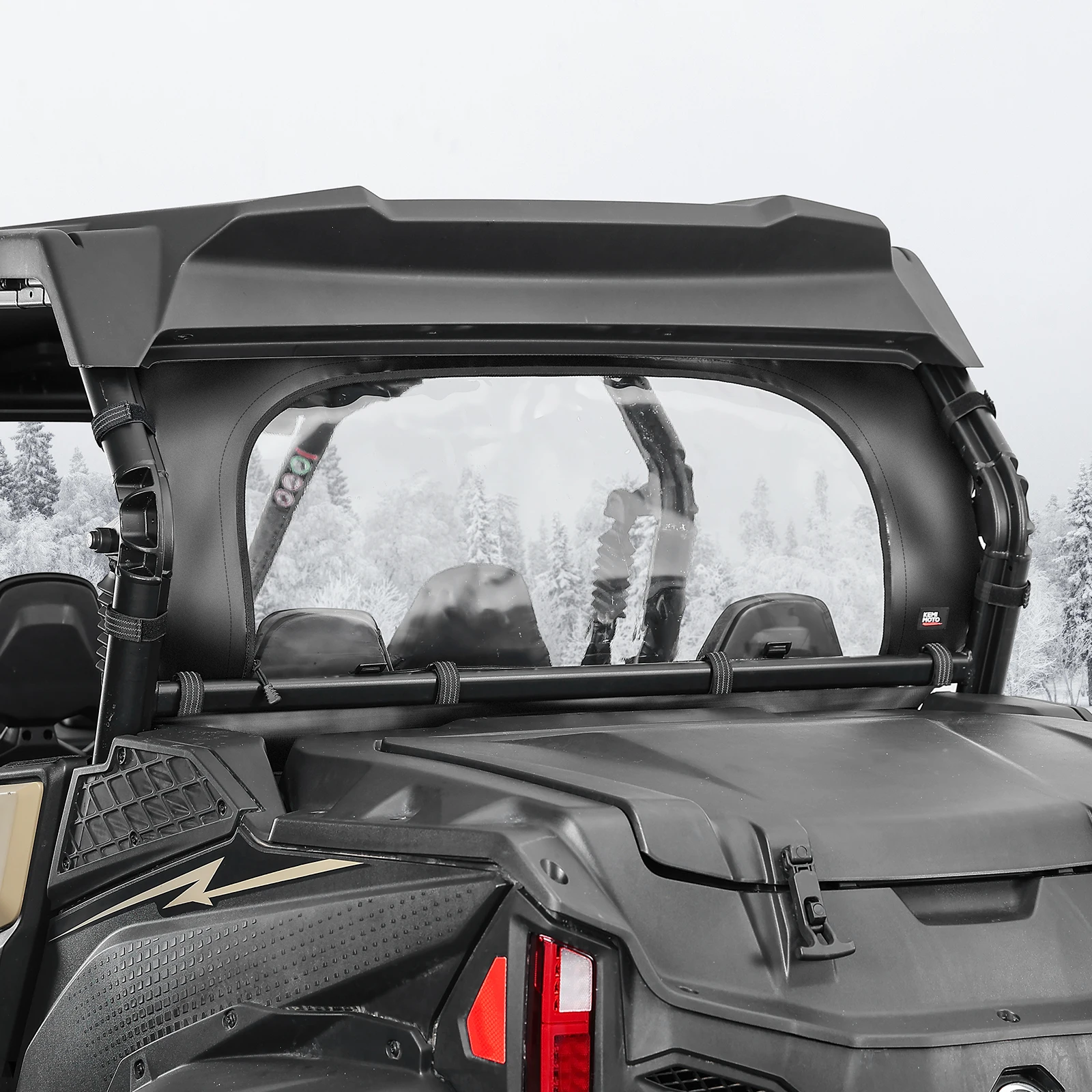 

Мягкое заднее лобовое стекло вверх/вниз для CFMOTO ZForce 800 Trail, 950 Trail Sport 4 2023+, задняя мягкая панель, прозрачное рулонное окно