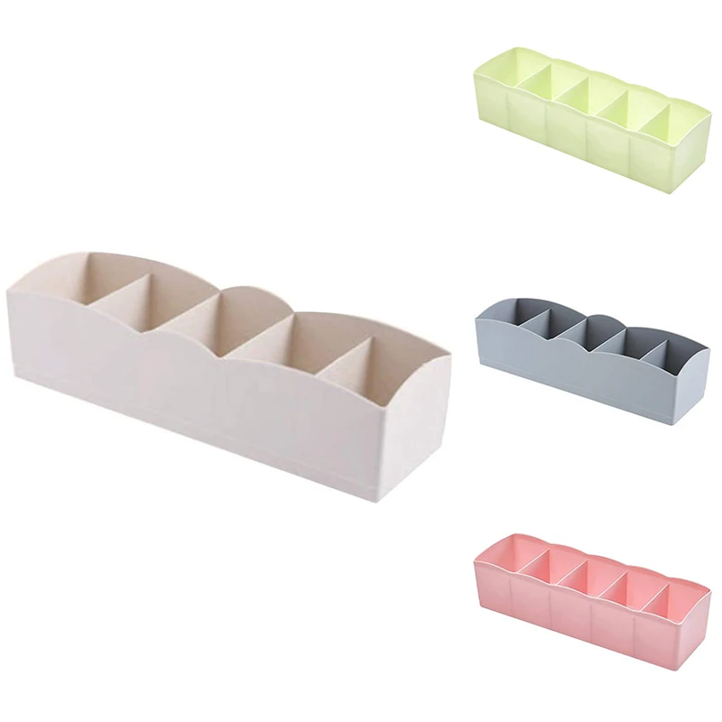 

Plastic Organizer Tie Bra Socks Cosmetic Drawer Storage Boxes Divider Multifunction Container