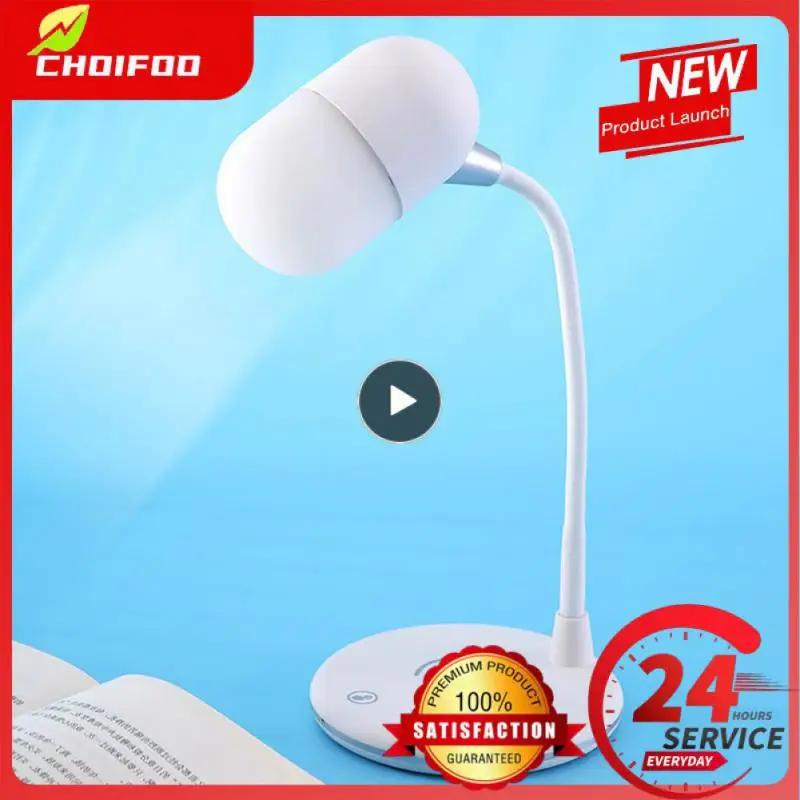 

Wireless Charging Table Lamp LED Flexible Touch Dimming Desk Lamp -comptitable Speaker Three-in-one Bedside Night Light