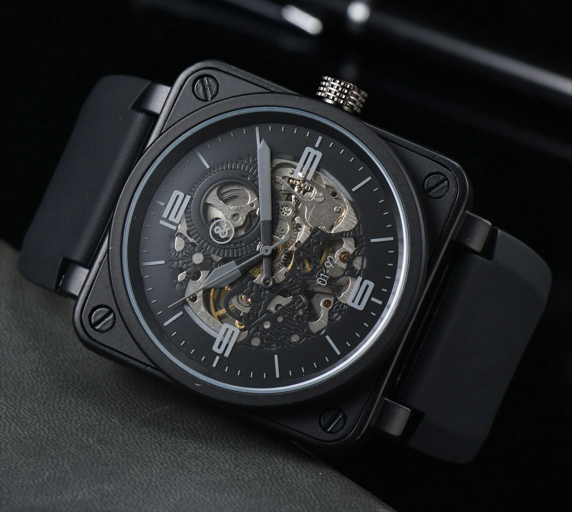 Часы наручные мужские механические автоматические с большим циферблатом ААА